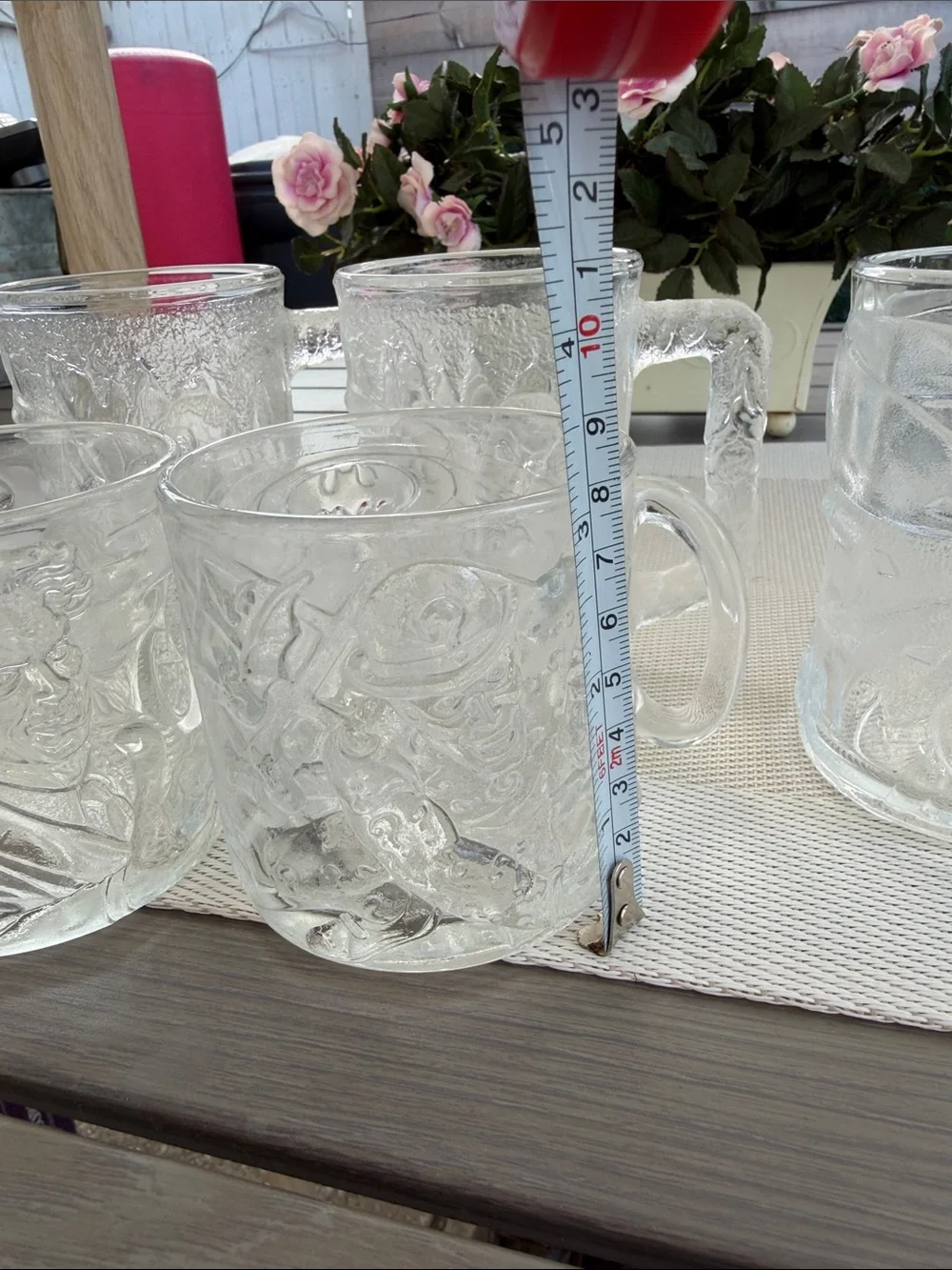1995 McDonald’s BATMAN FOREVER DC COMICS thick glass set of 5 glass cups